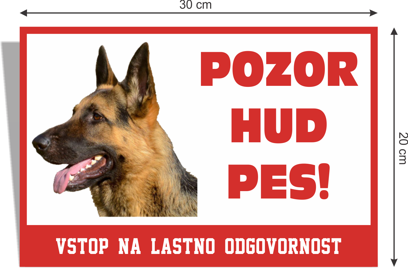 Doberman - pozorilna tabla Pozor hud pes!